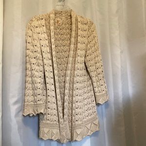 JM Women’s Sweater Jacket,Long sleeves,Crocheted